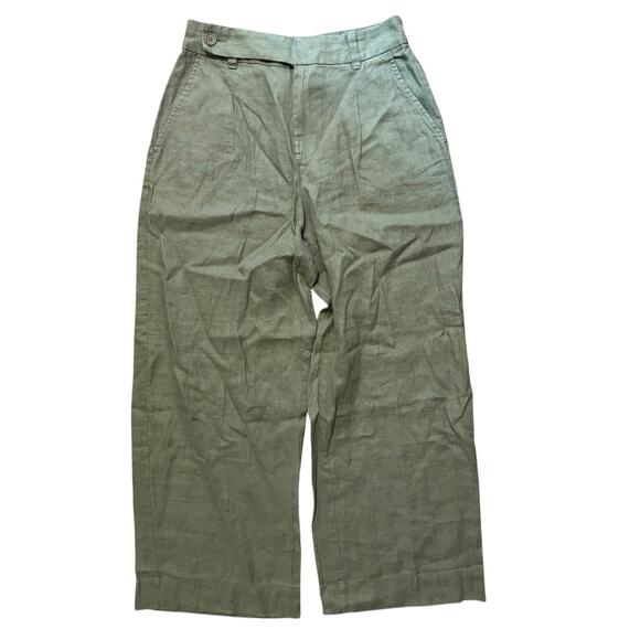 NWT Madewell The Harlow Wide-Leg Pant in 100% Linen In Distant Surplus Size 2P - Picture 4 of 9